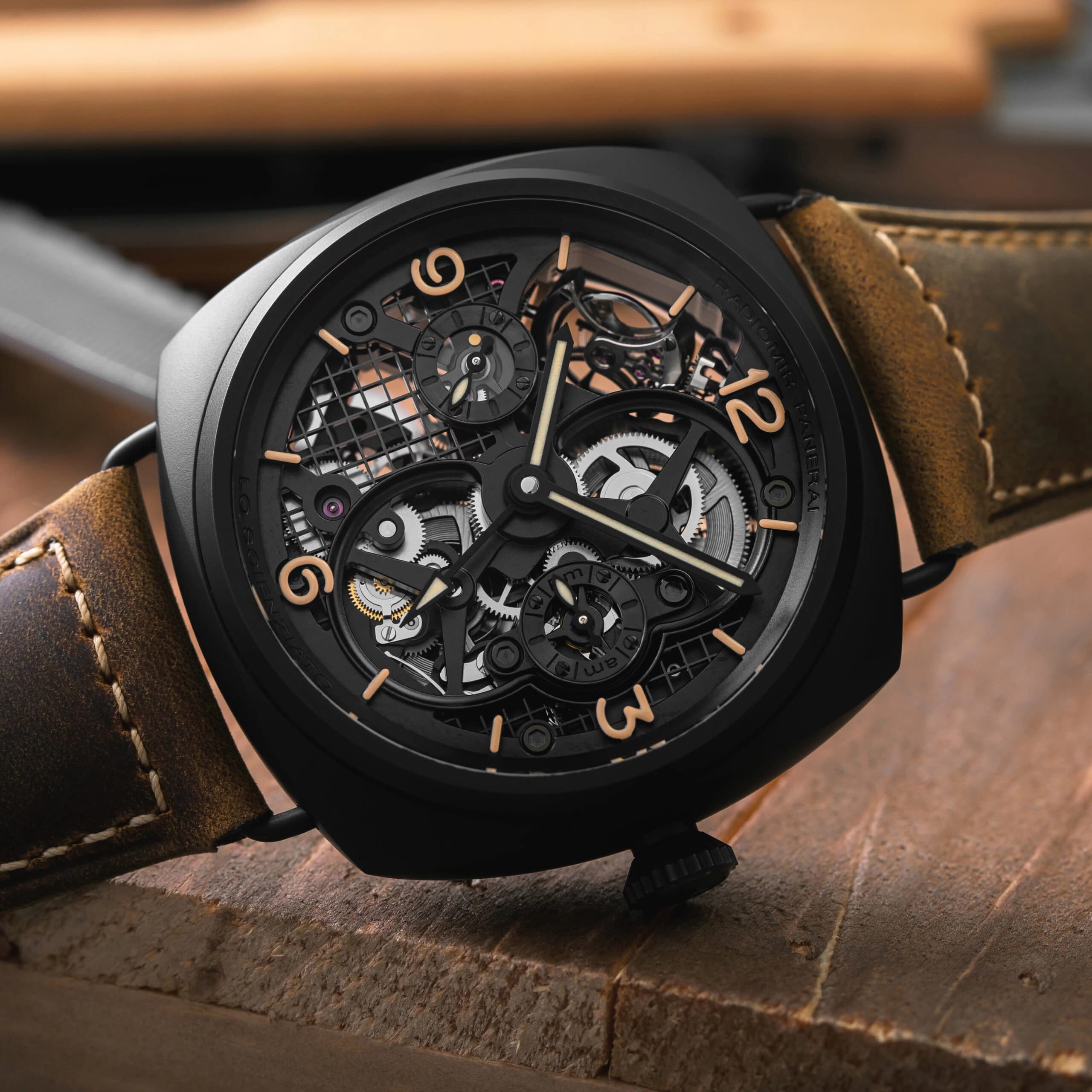 Haute Horlogerie Panerai: The Panerai Lo Scienziato Radiomir 1950 Tourbillon GMT Ceramica PAM 348