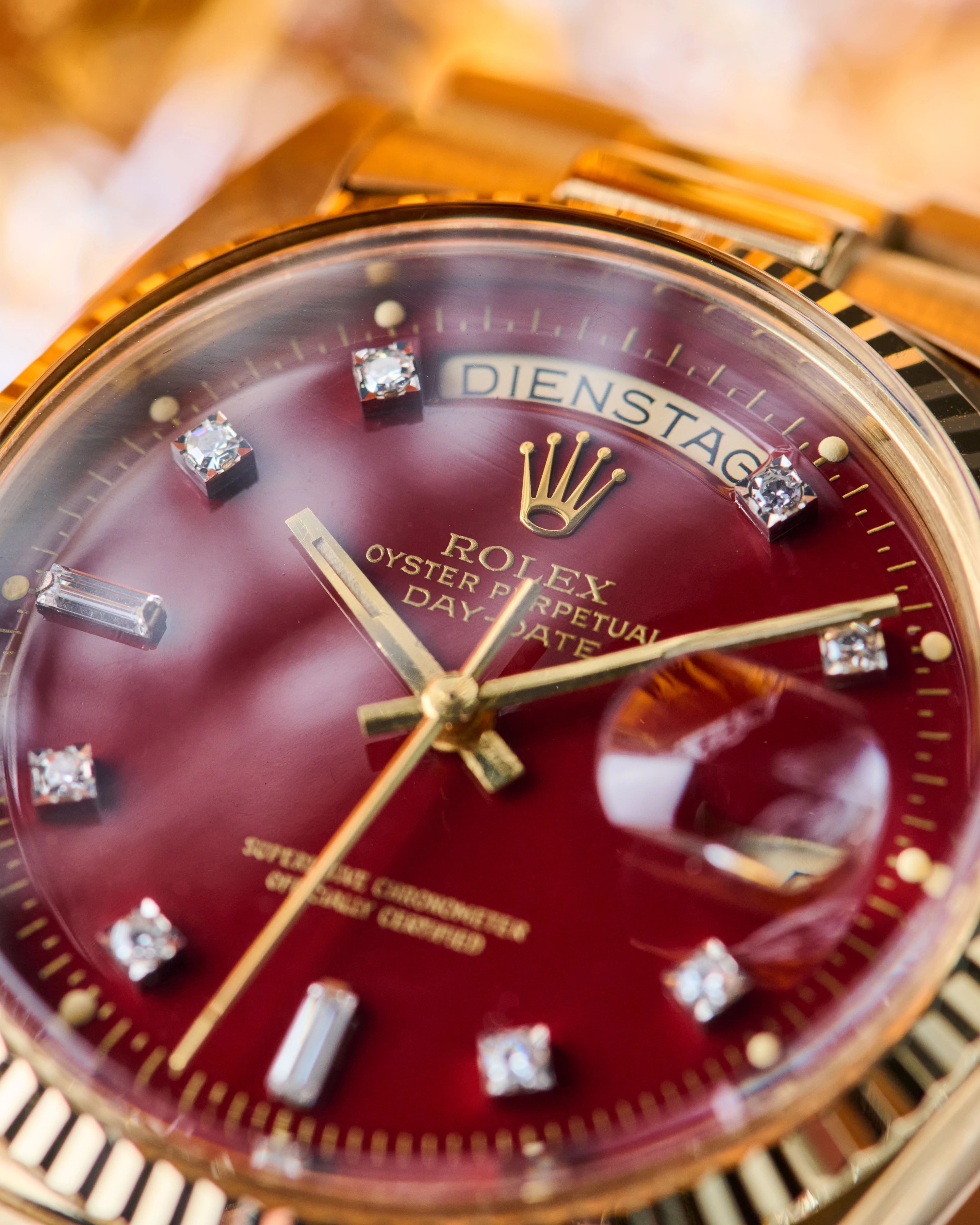 Featured image for Rolex 1803 Day-Date Oxblood Stella Dial Review