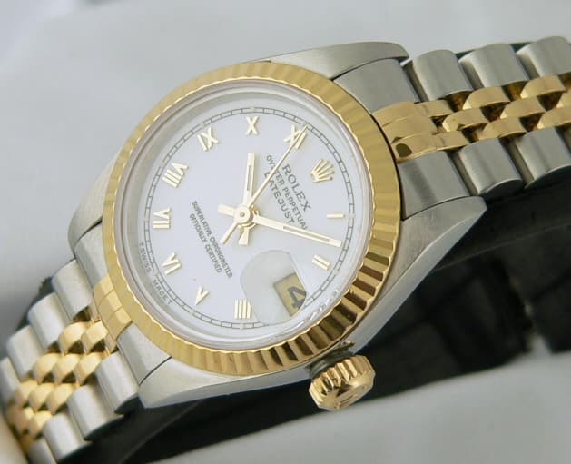 Rolex Datejust 2T with White Roman Dial
