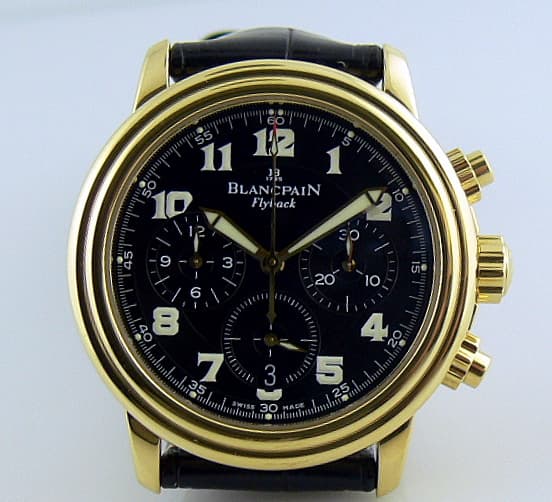 Blancpain 2185 YG Flyback Black Dial