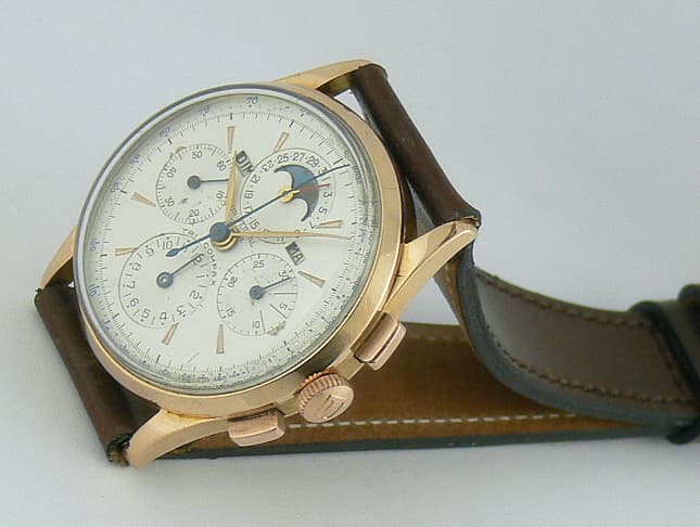 Universal Geneve Tri-Compax Rose Gold Moon Chrono