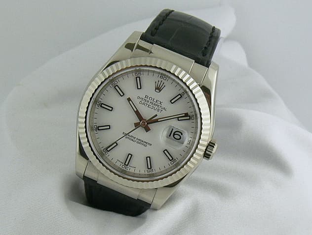 Rolex Datejust WG White Dial