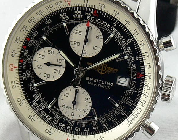 Breitling Old Navitimer Chrono SS/SS
Black Dial