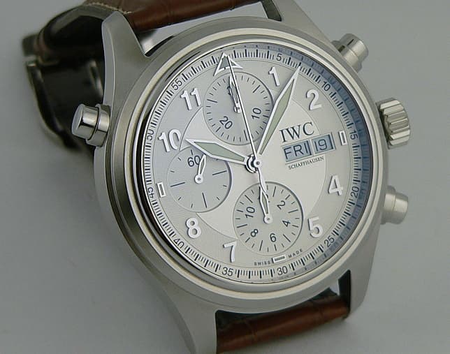 IWC Doppel Spitfire White Dial Strap
