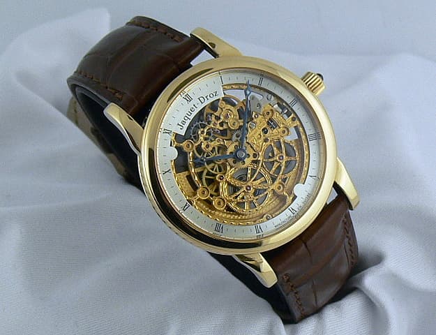 Jaquet Droz Skeleton 18k Yellow Gold