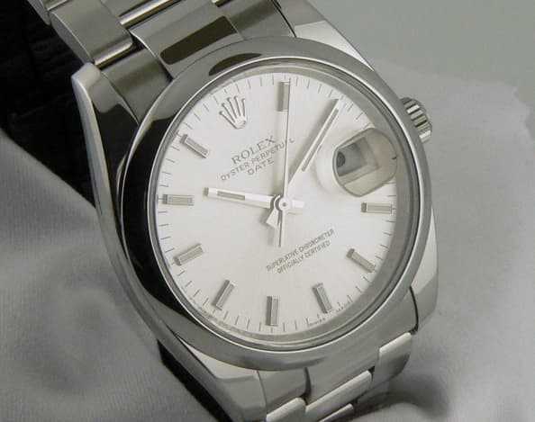 Rolex Date Silver Dial SS/SS
