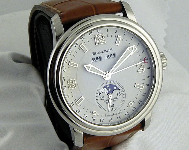 Blancpain Large Triple Date Moon Steel White Dial
