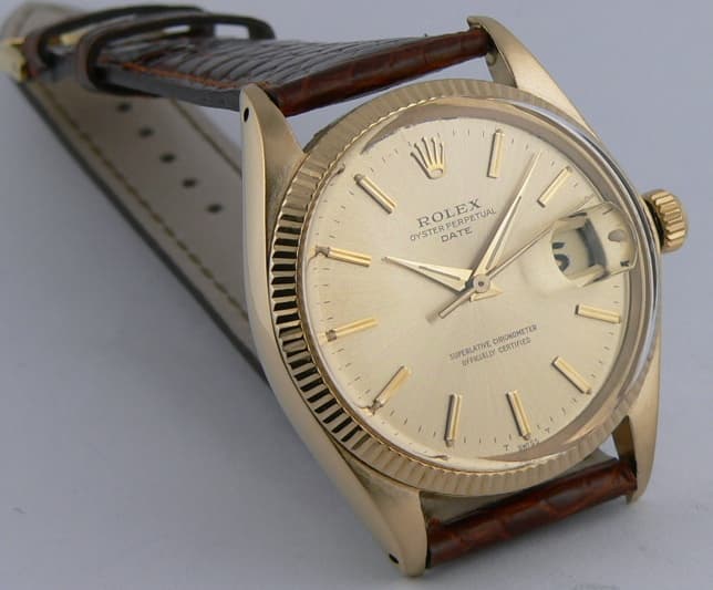 Rolex Oyster Date YG/Strap