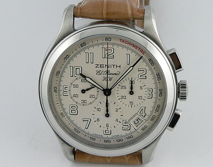 Zenith El Primero HW Chrono SS/Strap
Silver Dial