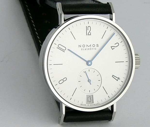 Nomos Tangomat w/ date, White Dial Steel