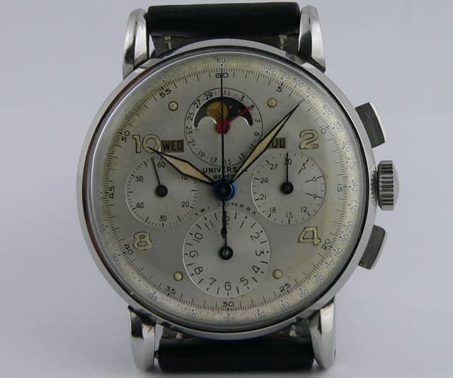 Universal Geneve Tri-Compax Stainless Moon Chrono