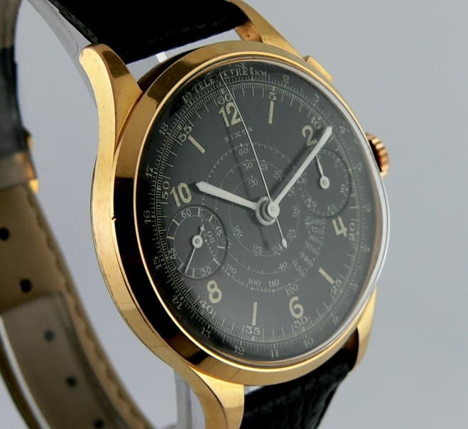 Sixta Single Pusher Chronograph Manual Wind 18K Rose Gold