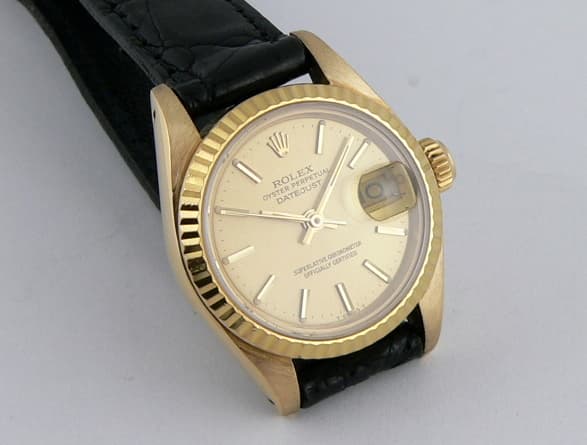 Rolex Oyster Perpetual YG/Strap