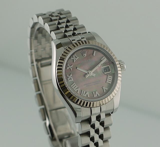 Rolex Oyster Perpetual Ladies Datejust, Black Mother of Pearl Dial