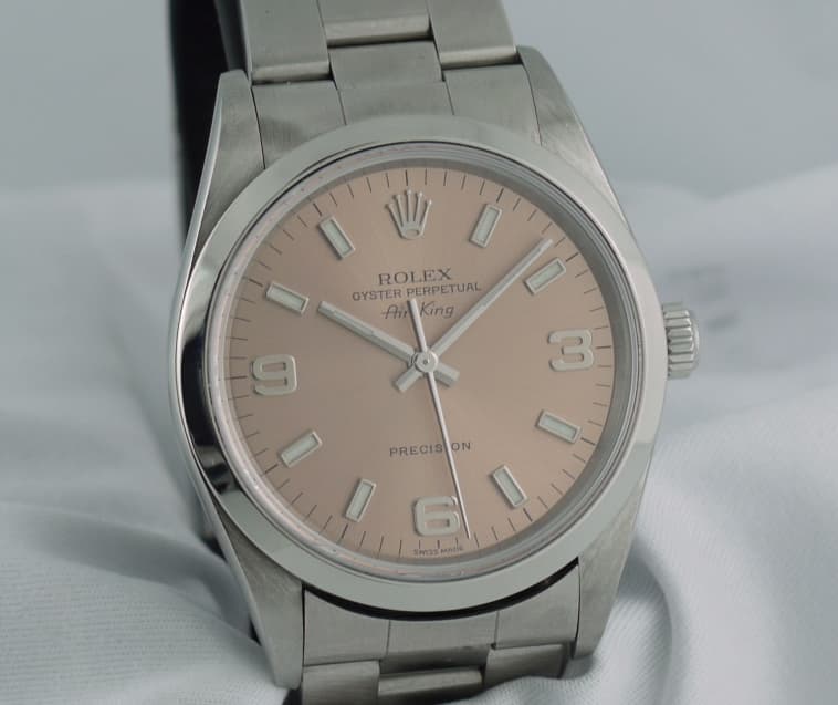 Rolex Air King Salmon Precision SS/SS