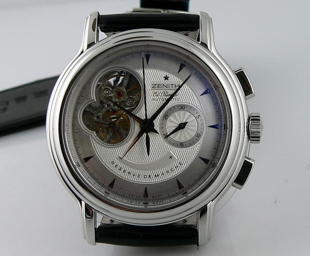 Zenith El Primero Chronomaster T Open SS/Strap Silver Dial