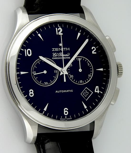 Zenith Grande Class El Primero Chronograph SS Black Dial 44MM