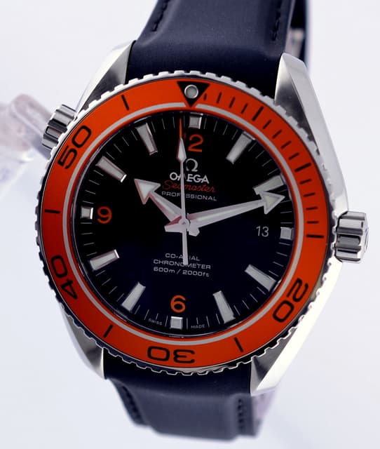 Omega Seamaster Planet Ocean SS/Rubber Orange Bezel 45.5MM UNWORN