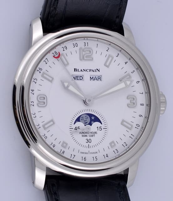 Blancpain Triple Date Moon SS White Dial 40MM