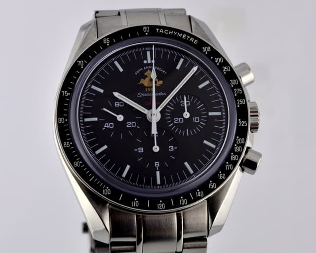 Omega Speedmaster Chronograph Black Dial '50th Anniversary' SS/SS LIMITED