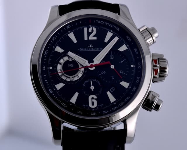 Jaeger LeCoultre Master Compressor Chronograph 2 Black Dial SS 41.5MM