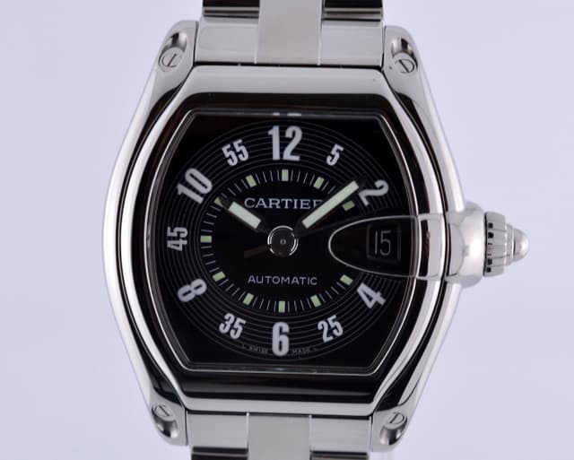Cartier Roadster Mid-Size Black Dial SS/SS 36MM