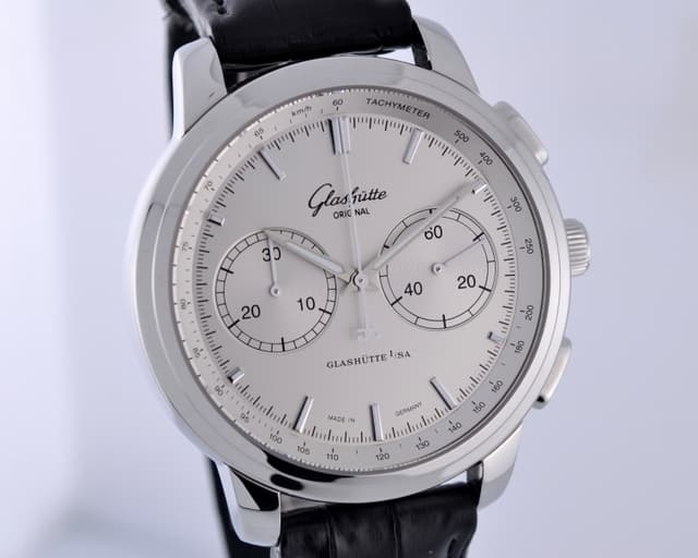 Glashutte Original Senator Chronograph XL SS
Silver Dial