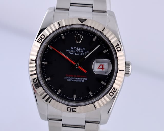 Rolex Datejust Turn-O-Graph Black Dial 36MM