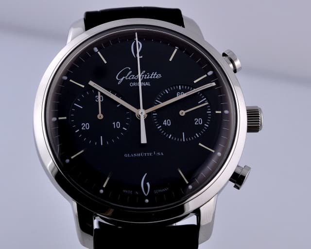 Glashutte Original Senator Sixties Chronograph Black Dial 42MM