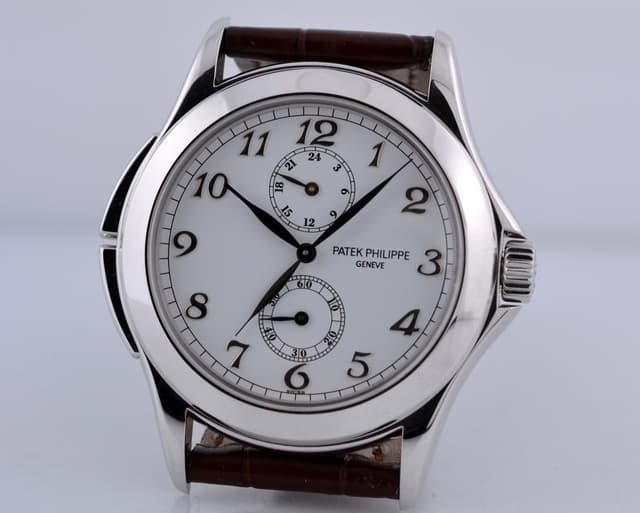 Patek Philippe Travel Time 18K White Gold Arabic Numerals 37MM