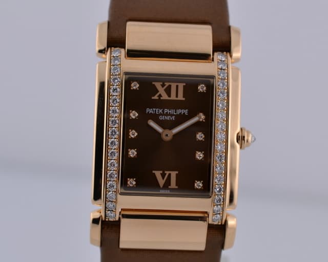 Patek Philippe Twenty-4 18K Rose Gold Brown Dial / Brown Satin
