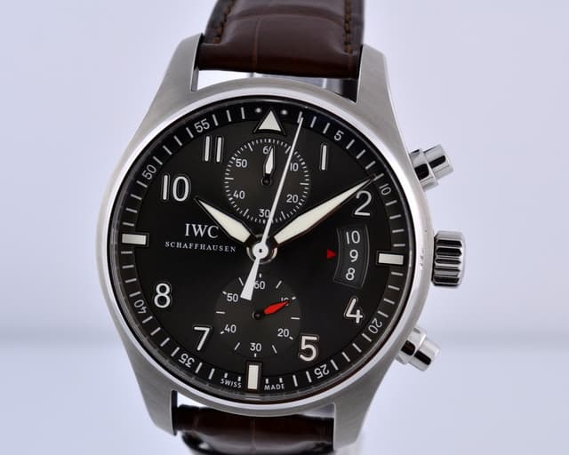 IWC Pilot Spitfire Chronograph SS Grey Dial 43MM
