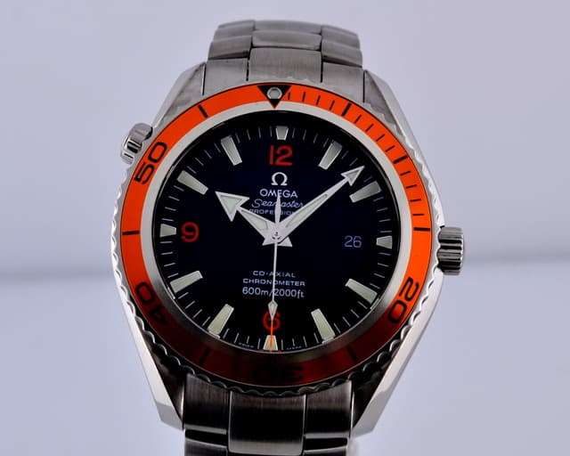Omega Seamaster Planet Ocean Co-Axial XL Orange Bezel 45.5MM