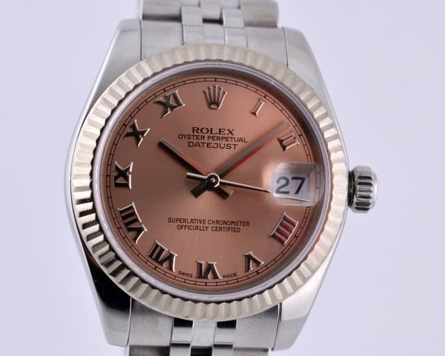 Rolex Midsize Datejust Pink / Salmon Roman Dial D Series (2006) 31MM