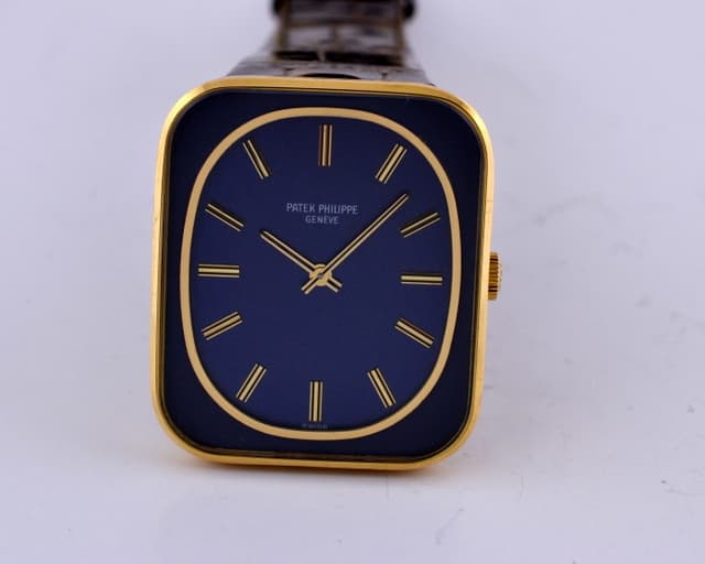 Patek Philippe Golden Ellipse Blue Dial 18K YG