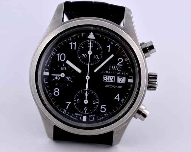 IWC Pilot Chronograph SS Black Dial 38MM