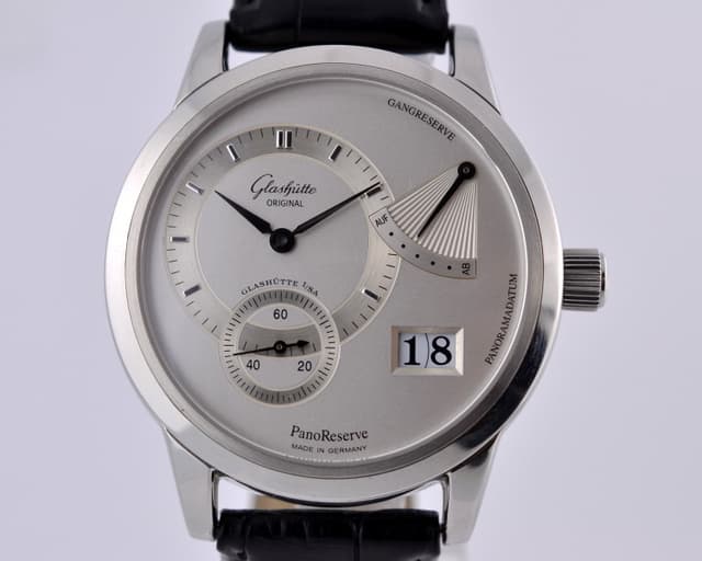 Glashutte Original PanoReserve SS Manual Wind Silver Dial 39MM