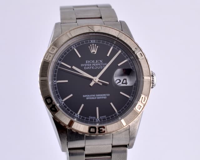 Rolex Datejust Turn-O-Graph SS Black Dial