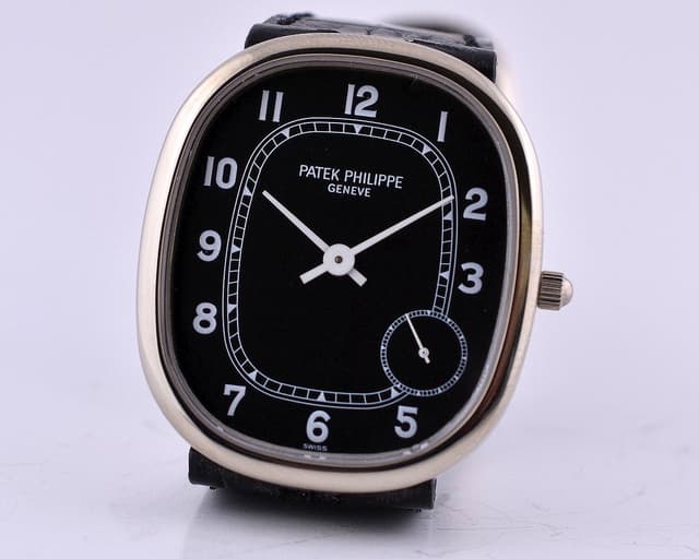 Patek Philippe Ellipse Black Dial Automatic 18K WG
