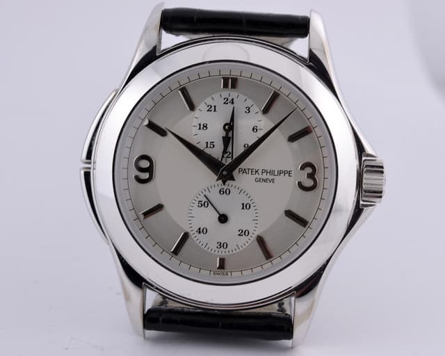 Patek Philippe Travel Time Silver Dial 18K WG