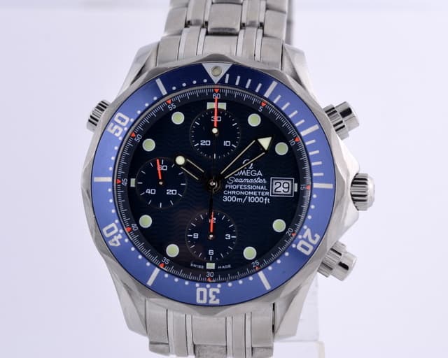 Omega Seamaster Professional SS Chronograph Blue Dial