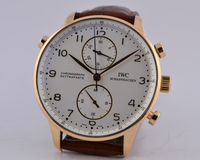 IWC Portuguese Chronograph Rattrapante Manual 18K RG