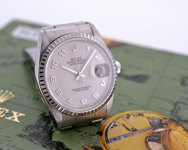 Rolex Datejust White Arabic Jubilee Dial