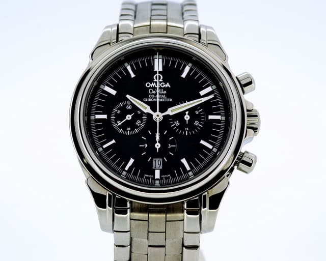 Omega DeVille Co-axial Chronograph SS / SS Black Dial