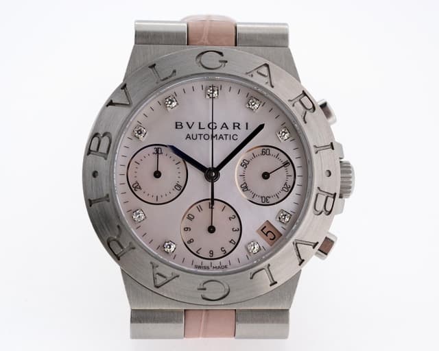 Bulgari Diagono Chronograph Pink MOP Diamond Dial