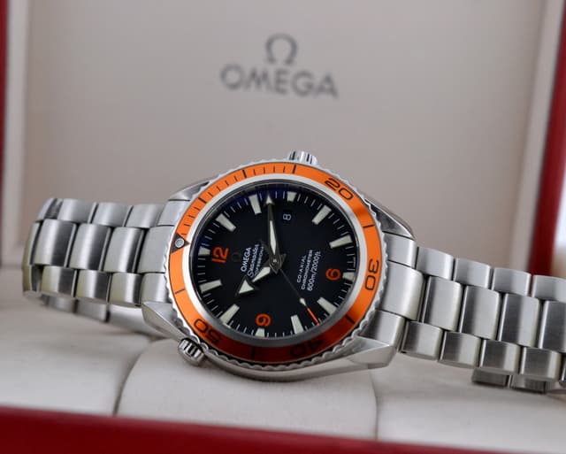 Omega Seamaster Planet Ocean Co-Axial XL Orange Bezel 45.5MM