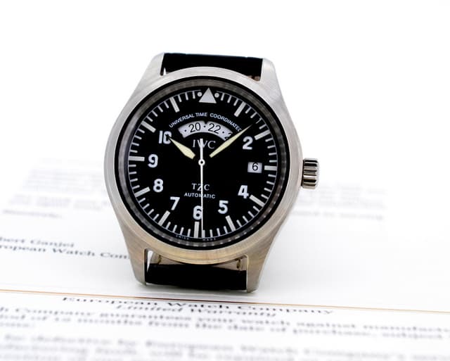 IWC UTC Black Dial SS