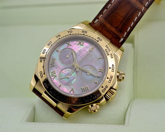 Rolex Daytona 18K Yellow Gold / Black MOP Dial