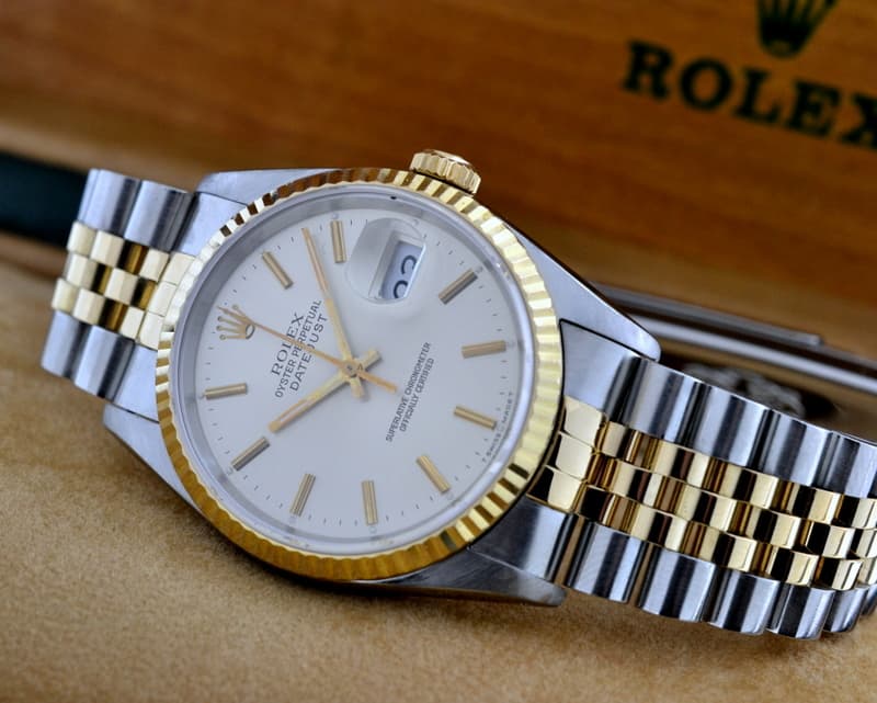 Rolex Datejust Silver Dial Jubilee 18K / SS