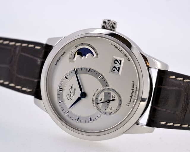 Glashutte Original PanoMaticLunar SS Silver Dial